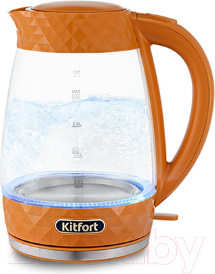 Электрочайник Kitfort KT-6123-4 (оранжевый)
