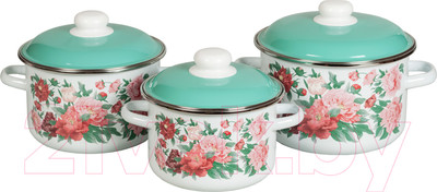 Набор кастрюль СтальЭмаль Армель 6КВ021М