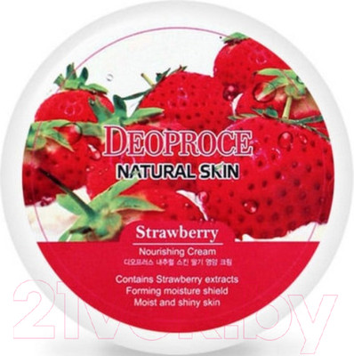 Крем для лица Deoproce Natural Skin Strawberry Nourishing (100мл)