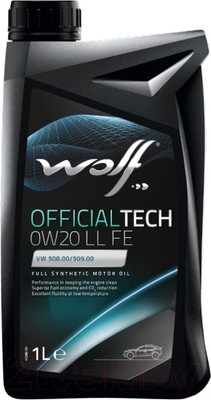 Моторное масло WOLF OfficialTech 0W20 LL FE / 65621/1 (1л)