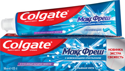 Зубная паста Colgate Макс Фреш с освежающими кристаллами. Взрывная мята (100мл)