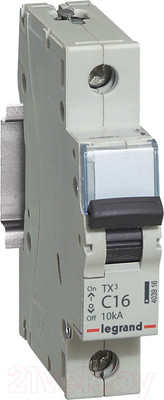 Выключатель автоматический Legrand TX3 1P C 16A 10kA 1M / 403916