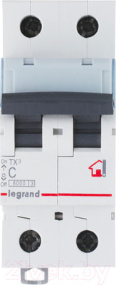 Выключатель автоматический Legrand TX3 2P C 63A 10kA 2M / 403936