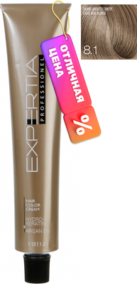 Крем-краска для волос Farcom Expertia Professionel 8.1 (100мл, светло-русый пепельный)