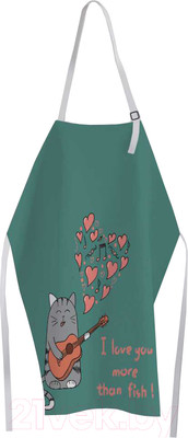 Кухонный фартук JoyArty Влюбленный кот-гитарист / ap-53721