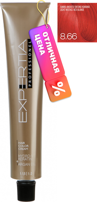Крем-краска для волос Farcom Expertia Professionel 8.66 (100мл, светло-русый красный интенсивный)
