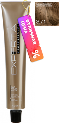Крем-краска для волос Farcom Expertia Professionel 8.71 (100мл, светло-русый коричнево-пепельный)