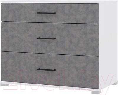 Комод Горизонт Мебель Victor (белый/бетон)