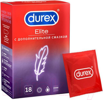 Презервативы Durex Elite №18 Сверхтонкие Гладкие (18шт)