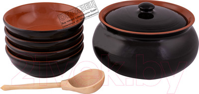 Набор для запекания Вятская керамика НБР КАШ Ч (черный янтарь)