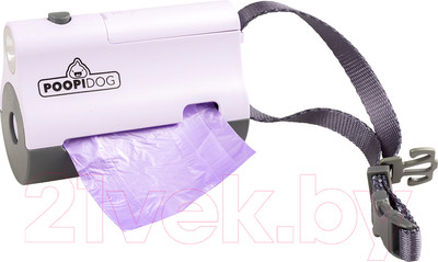 Контейнер для уборочных пакетов Duvo Plus 12927/DV с фонариком (фиолетовый)