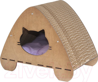 Домик-когтеточка Чешир Апачи (кориневый)