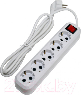 Сетевой фильтр 5bites SP5W-350 5S (5 розеток, 5м, белый)