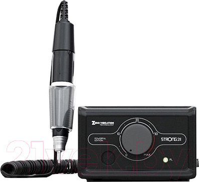 Аппарат для маникюра STRONG 211/H400RU Black Edition без педали в коробке 37000 об/мин