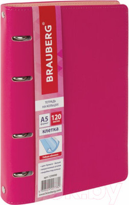 Тетрадь Brauberg Joy / 129990 (120л, розовый/светло-розовый)