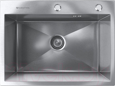 Мойка кухонная Ulgran Steel 60x45 (брашированная сталь)
