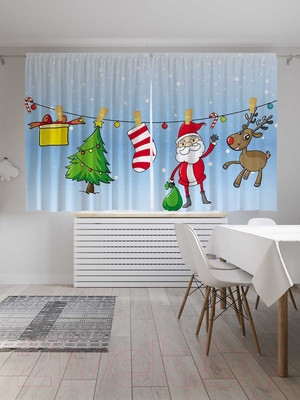 Комплект штор JoyArty Новогодняя сушилка / p_78077 (145x180)