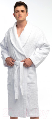 Халат Lilia Мужской махровый 13С-0544 (р-р 48/176, белый)