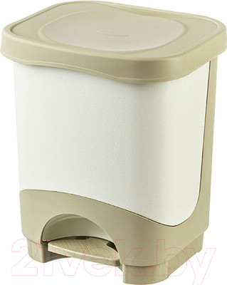 Контейнер для мусора Эльфпласт Бинго ЕР202 (8л, слоновая кость/бежевый)