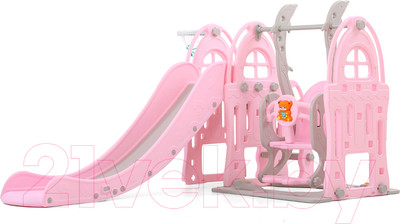 Горка-комплекс Perfetto Sport Замок / PS-047-P (розовый)