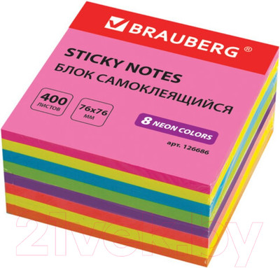 Блок для записей Brauberg Неоновый / 126686