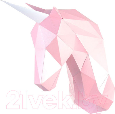 Объемная модель Paperraz Единорог Зефир / PP-1EDZ-PIN