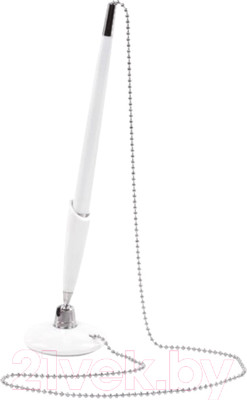 Ручка шариковая Brauberg Стенд-Пен Уайт1 / 141044 (синий)