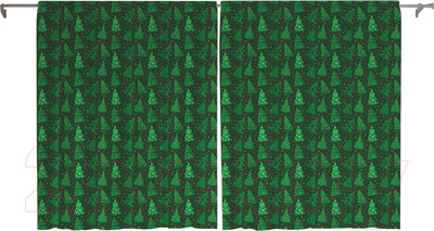 Комплект штор JoyArty Нарядные елочки / pox_185483 (145x180)