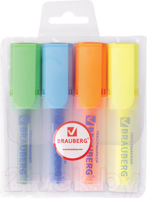 Набор маркеров Brauberg Fluo / 150403 (4шт)