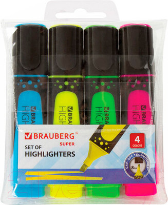 Набор маркеров Brauberg Super / 151746 (4шт)