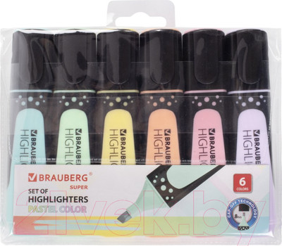 Набор маркеров Brauberg Super Pastel / 151757 (6шт)