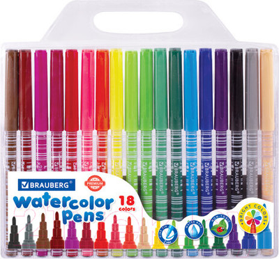 Фломастеры Brauberg Premium Корпус с печатью / 151943 (18шт)