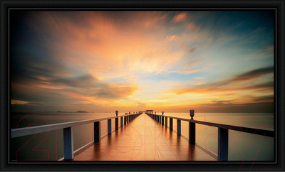 Картина Декарт Мост у моря на закате 8Л3049 (в раме)