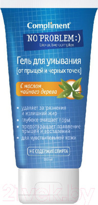 Гель для умывания Compliment No Problem с маслом Чайного дерева (200мл)