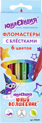 Фломастеры Юнландия Юный волшебник / 151649 (6шт)