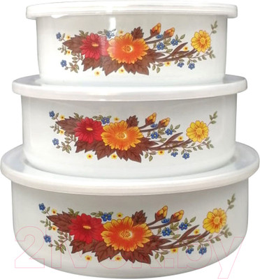 Набор мисок Mallony Familia / 008763 (с крышками)