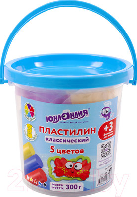 Пластилин Юнландия 105860 (5цв)