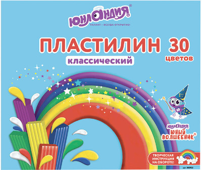 Пластилин Юнландия Юный волшебник / 105903 (30цв)