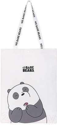 Сумка-шоппер Miniso We Bare Bears / 0330 (белый)