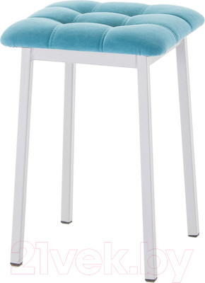 Табурет AMC Comfort 7.5.13 (ткань бирюзовый/серебристый)