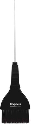 Кисть для окрашивания волос Kapous Прямая с металлическим хвостиком / 2437 (черный)
