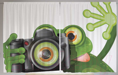 Комплект штор JoyArty Лягушка фотограф / pox_15263 (145x180)