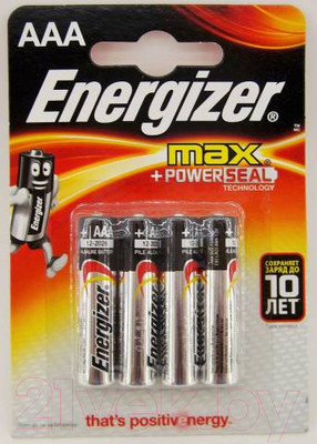Комплект батареек Energizer Alkaline Power LR03 4BL (4шт)