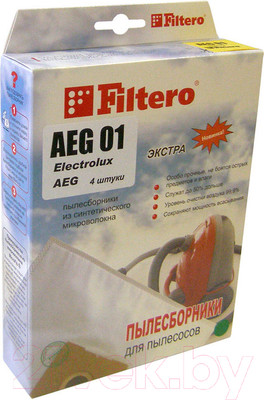 Комплект пылесборников для пылесоса Filtero Экстра AEG 01 (4шт)