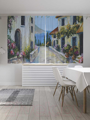 Комплект штор JoyArty Улица любования / pox_9272 (145x180)