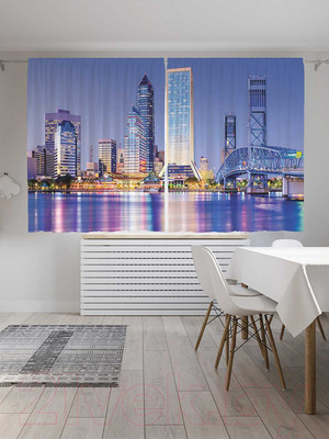 Комплект штор JoyArty Уютный город / pox_11262 (145x180)