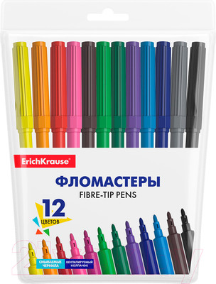 Фломастеры Erich Krause Basic / 53368 (12цв)