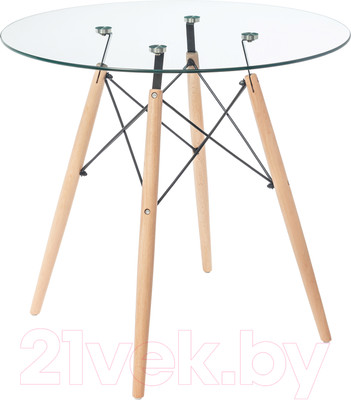 Обеденный стол Mio Tesoro ST-011 (80x72, стекло/дерево)