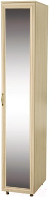 Шкаф-пенал Премиум Гармония с зеркалом (шимо светлый)