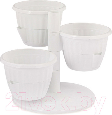 Набор кашпо Альтернатива Каскад / М8067  (белый)